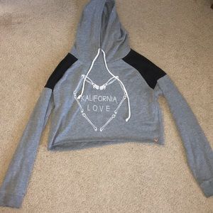 Gray cropped sweatshirt/hoodie